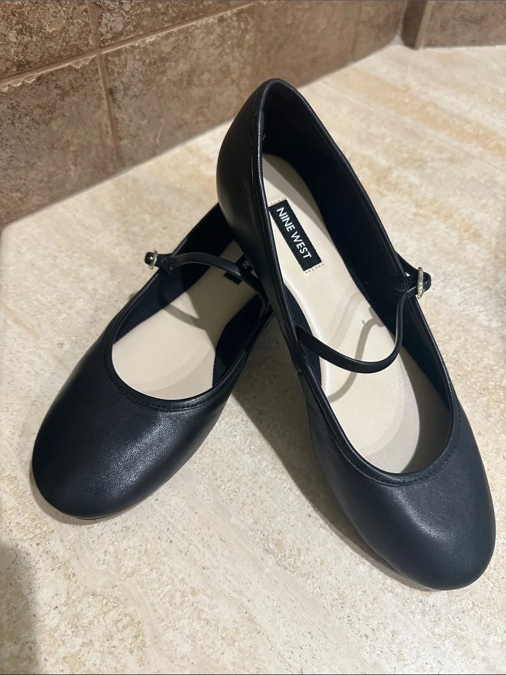 Nine West Black Mary Jane Ballet Flats with Strap (Brand New, Never Worn) - Picture 2 of 4